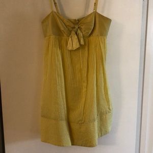 BCBGMaxazria Yellow Babydoll Dress